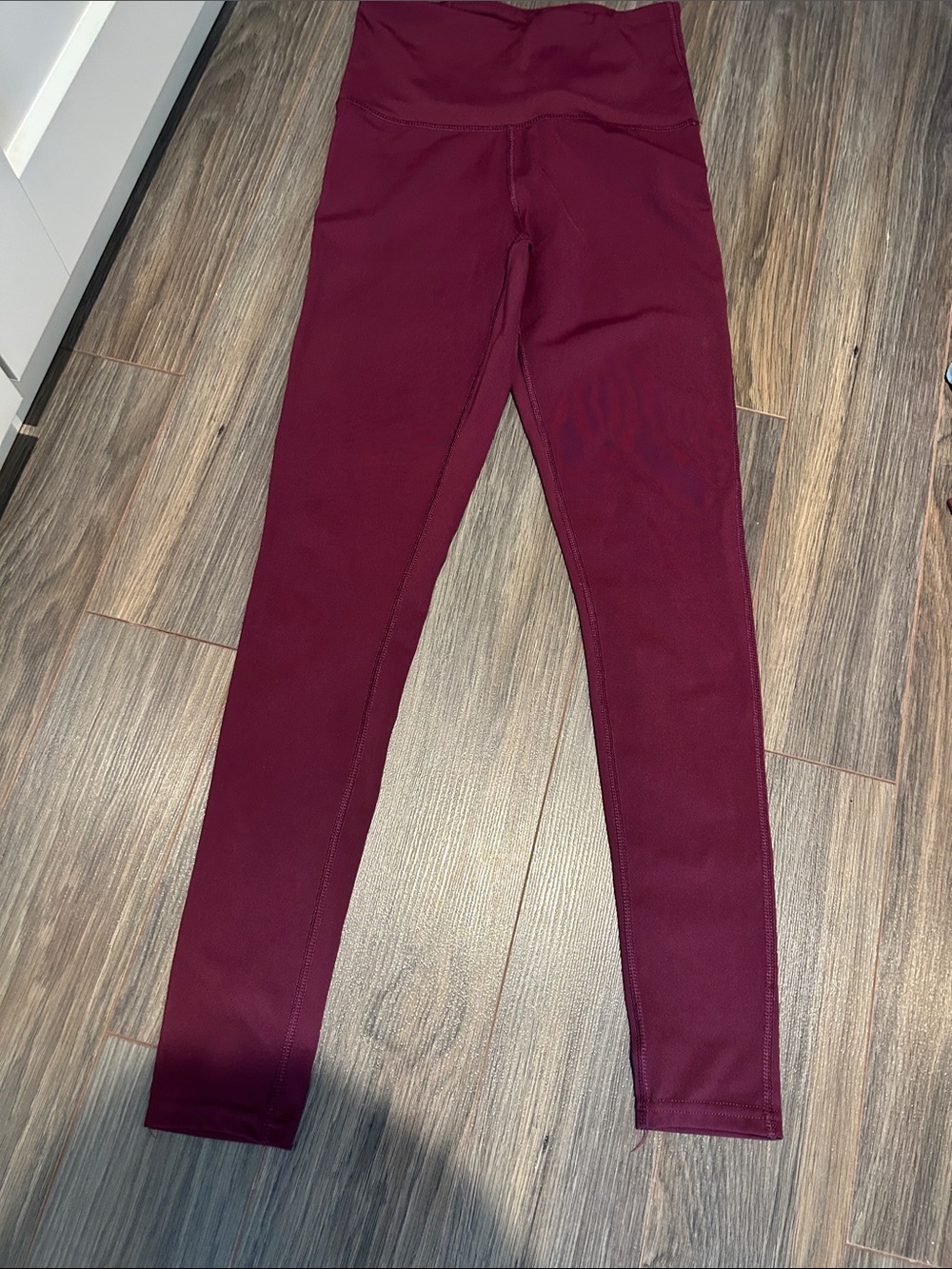 High-Waist Burgundy Women’s Leggings